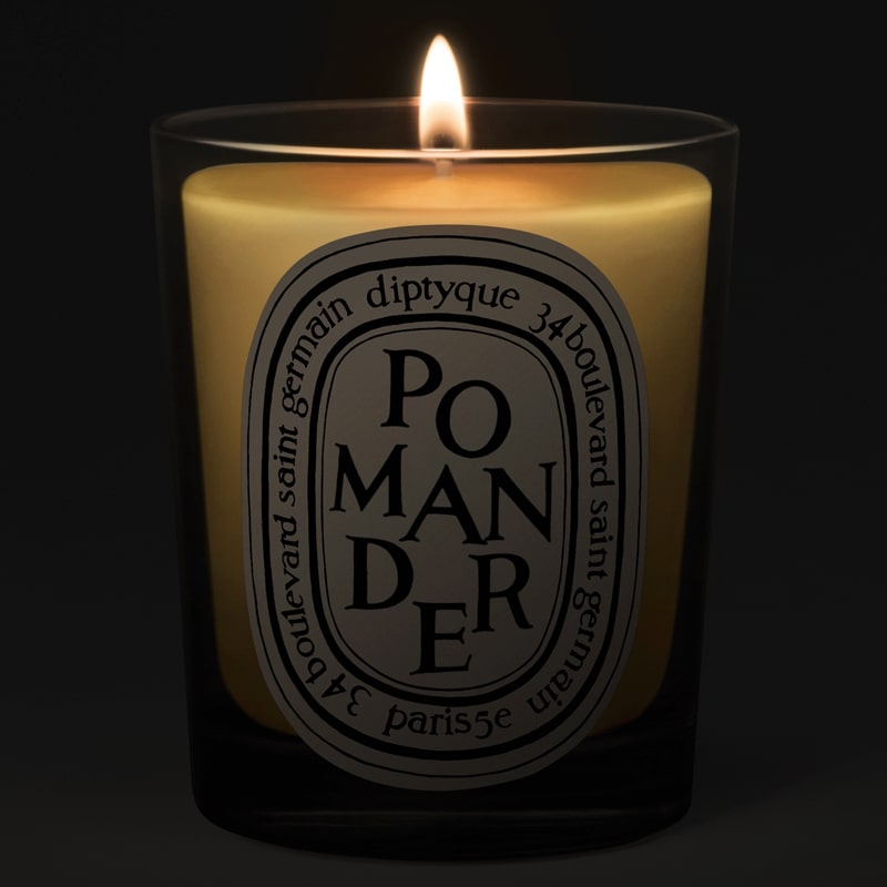  Diptyque Pomander Candle - lit candle show