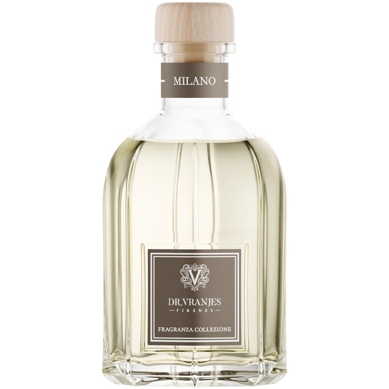 Dr. Vranjes Milano Diffuser with reeds (250 ml) - close up of bottle