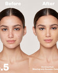 Kosas Cosmetics Revealer Concealer Super Creamy + Brightening (Tone 5.5) before/after on face