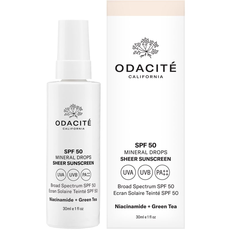 Odacite SPF 50 Mineral Drops Sheer Sunscreen (30 ml) with box
