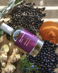 Miller et Bertaux Pimiento +++ Eau de Parfum beauty shot with spices and ingredients