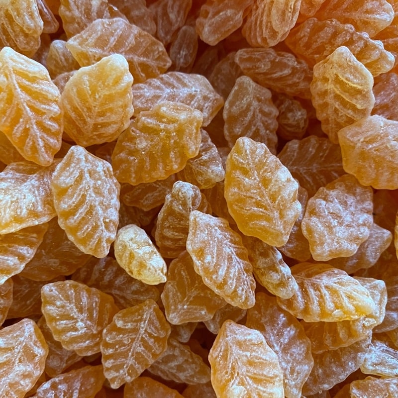 Close up of Les Abeilles de Malescot Apricot & Rosemary Honey Candies