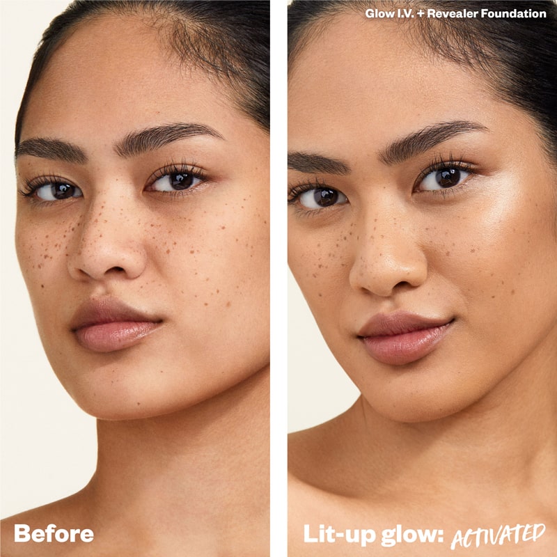 Kosas Glow I.V. Vitamin-Infused Skin Enhancer - Radiate - Before and after photo