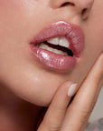 Pley Beauty Lust + Found Glossy Lip Lacquer - Billie - Model shown with product applied