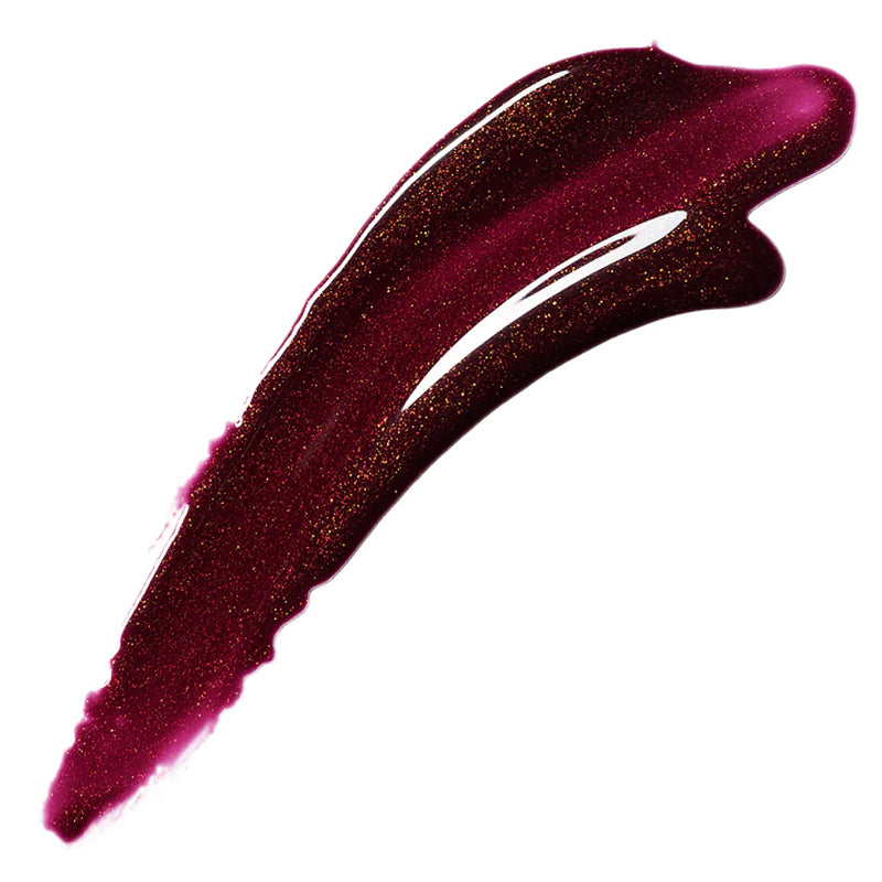 Pley Beauty Lust + Found Glossy Lip Lacquer - Mae - Product smear showing color