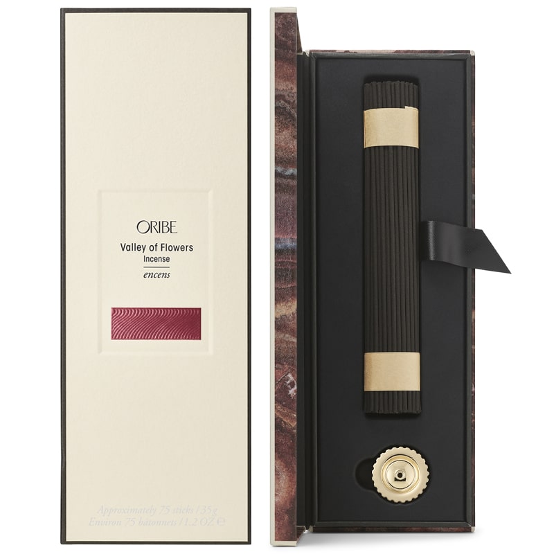 Oribe Valley of Flowers Incense (75 sticks) with incense holder and box