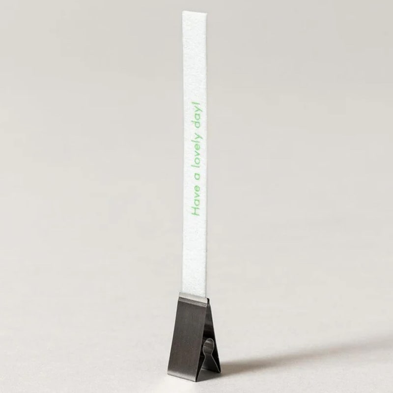 Kunjudo Washi Paper Incense Strips - Deep Citrus - incense paper in metal clip