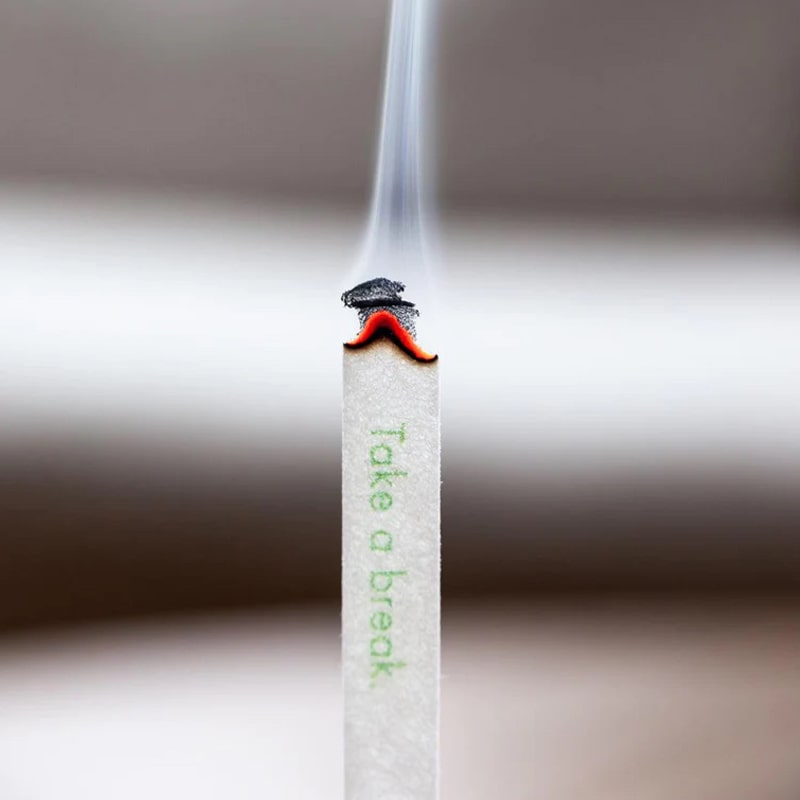 Kunjudo Washi Paper Incense Strips - Deep Citrus - incense paper burning
