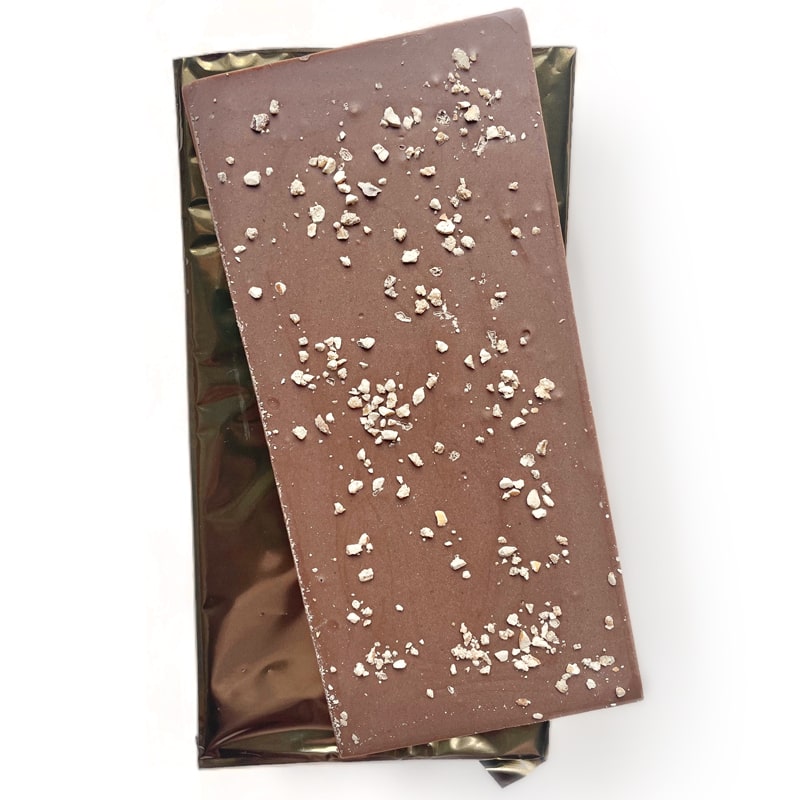 The Quiet Botanist Nature Lover Chocolate Bar - Product shown next to inner warpper