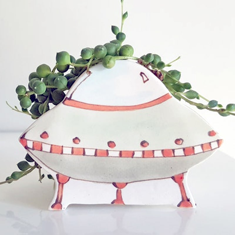 ufo plant pot Julie Richard Ceramist Small UFO Ceramic Planter – Beautyhabit