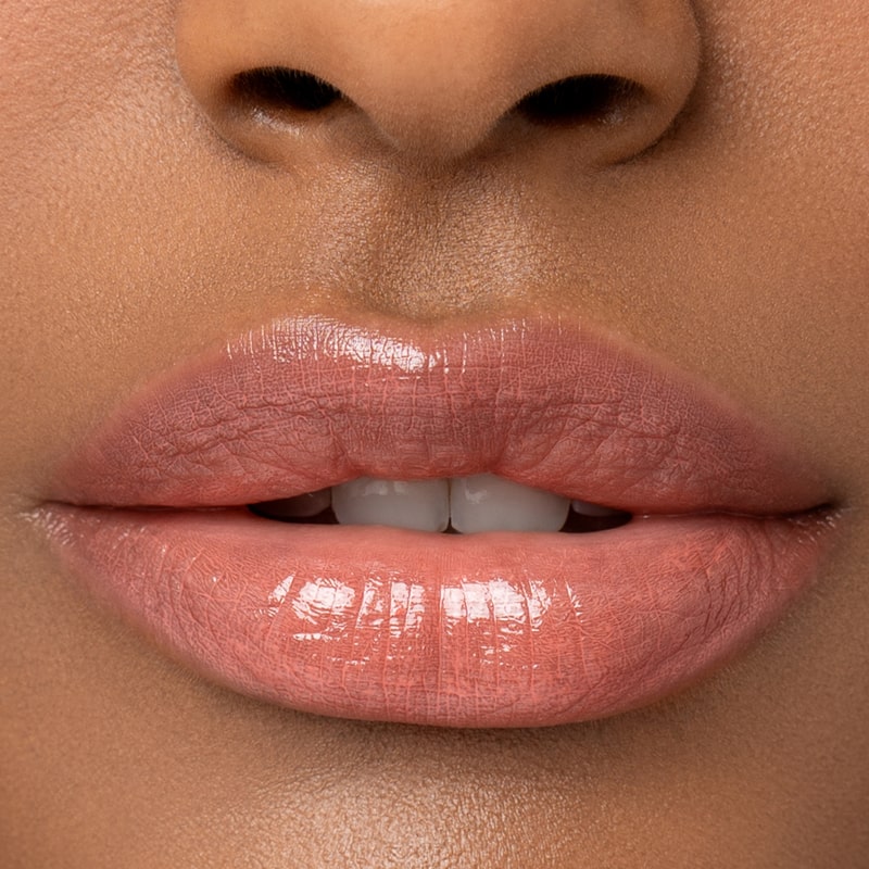 Chantecaille Limited Edition Sea Turtle Lip Chic - Ginger Lily - Product shown on dark skin