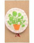 Saturna Outdoor Research Pilea Plant Pin - Pin on cardboard backing