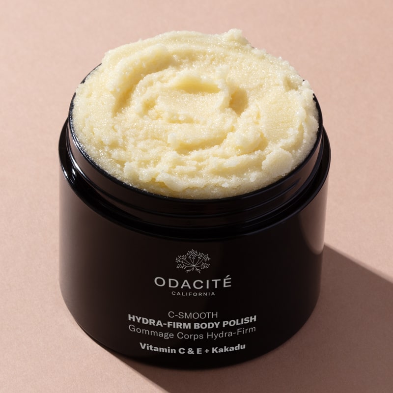 Odacite C-Smooth Hydra-Firm Body Polish - Product shown with lid off (227 g)
