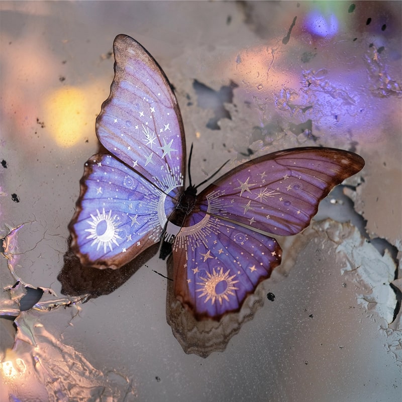 Moth & Myth Celestial Beings Morpho Paper Butterfly Set - Beauty shot