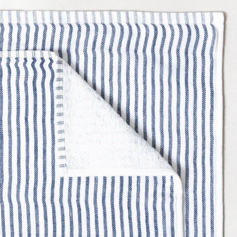 Yoshii Towel Shirt Stripe Towel - two washcloths shown with one folded