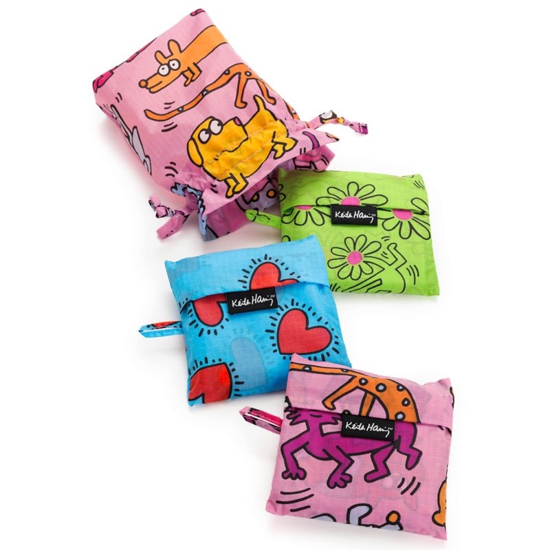 Baggu Standard Baggu Set of 3 - Keith Haring - Products shown folded up
