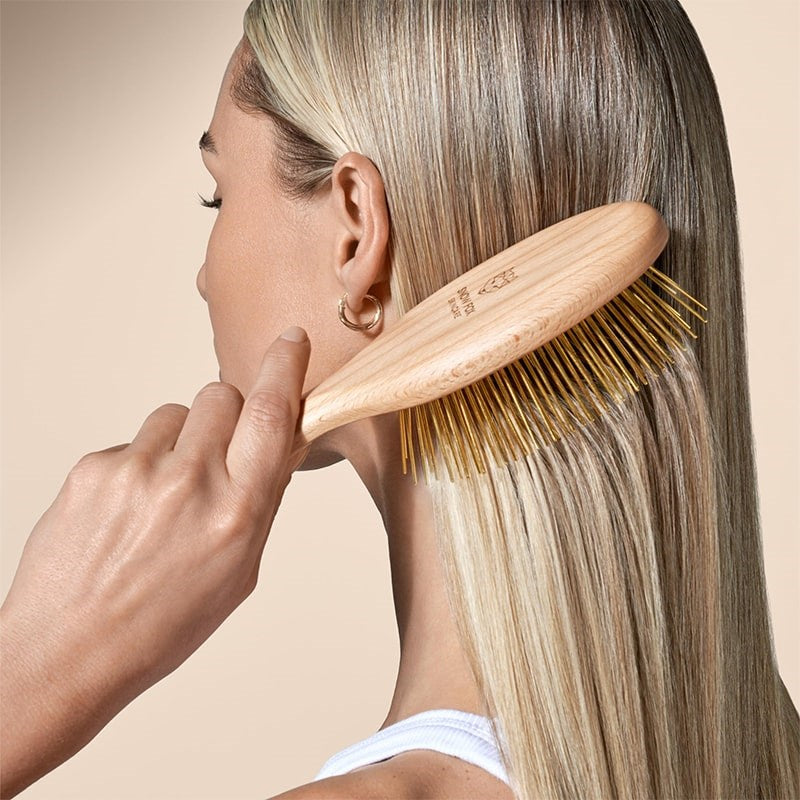Snow Fox Skincare Gua Sha Hair & Scalp Brush: Premium Wooden