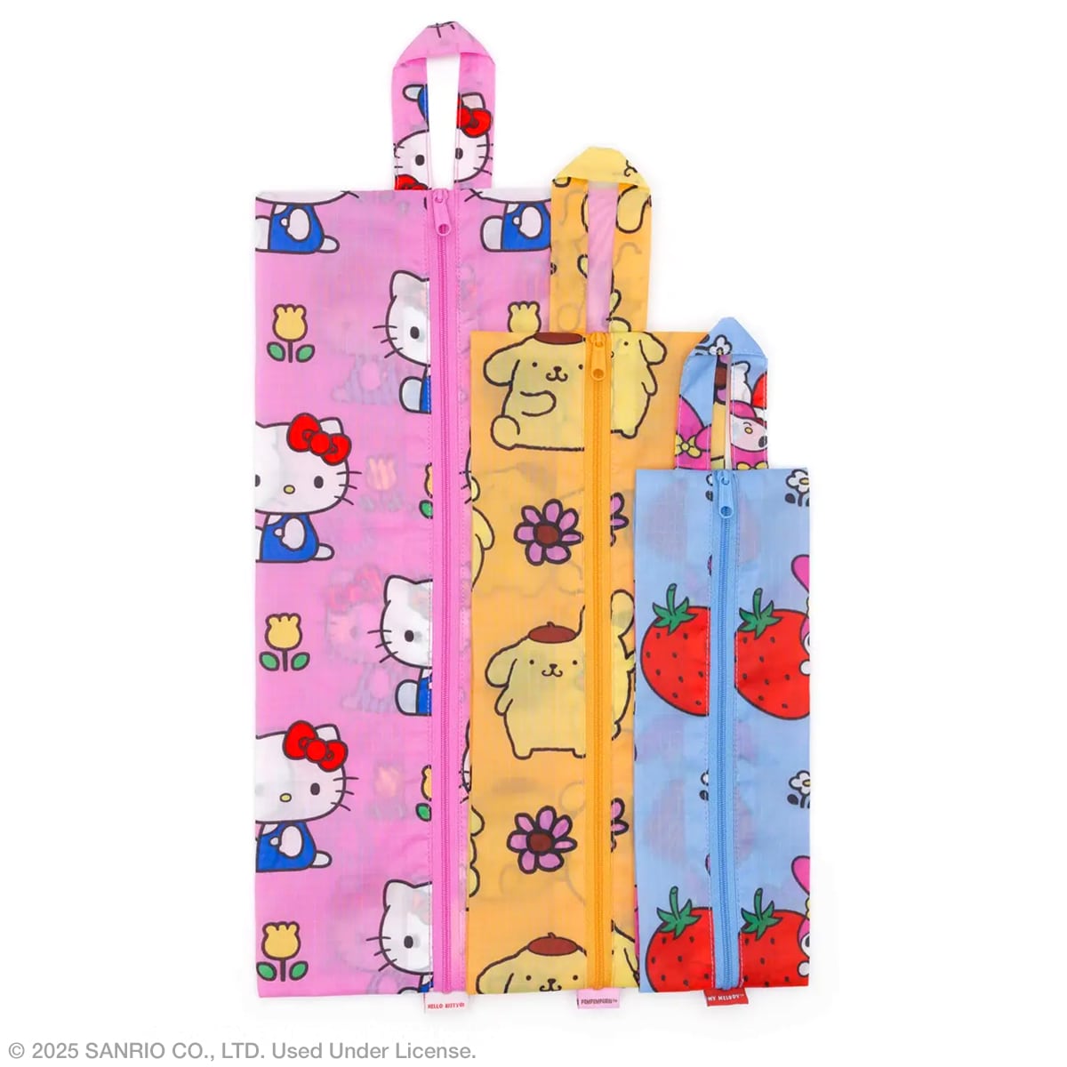 Baggu 3D Zip Set – Hello Kitty and Friends Florals (3 pcs