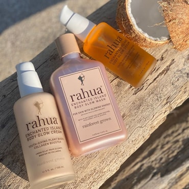 Rahua Enchanted Island™ Body Glow Collection is a ritual that helps attain soft gorgeous skin that glows.