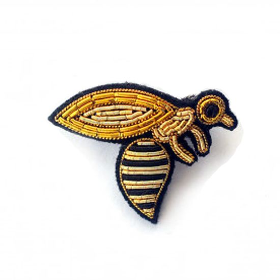 Macon &amp; Lesquoy Hand Embroidered Bee Pin