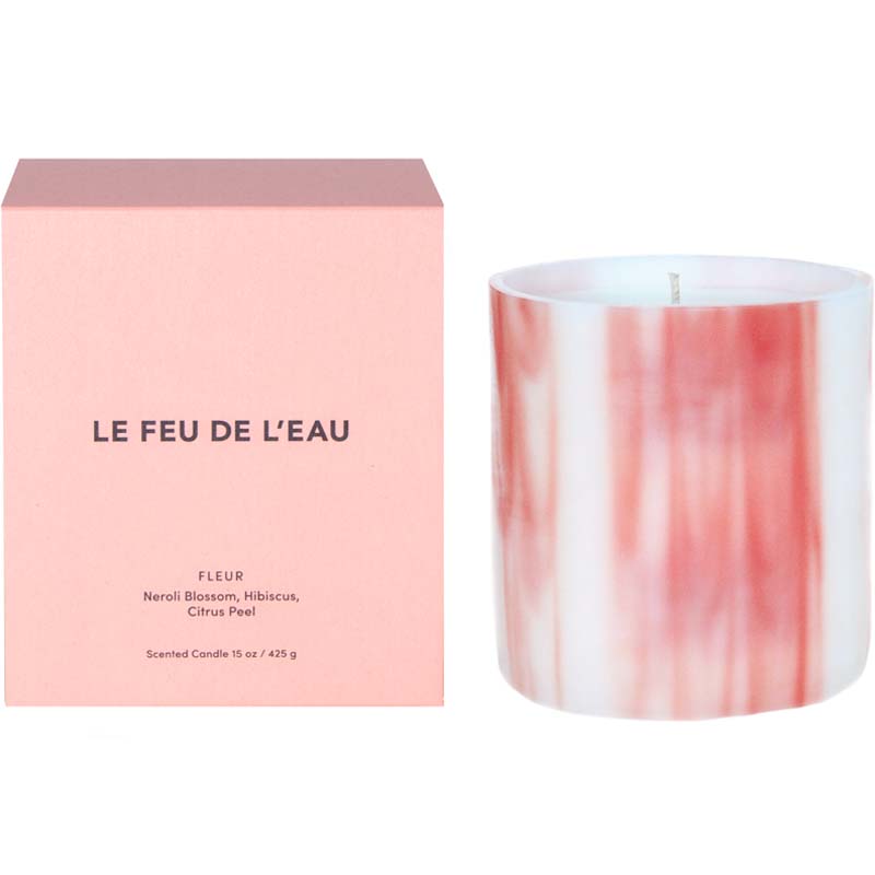 LE FEU DE L'EAU Fleur Candle (15 oz) with box