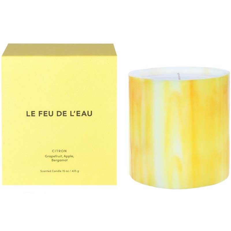 LE FEU DE L&#39;EAU Citron Candle (15 oz) with box