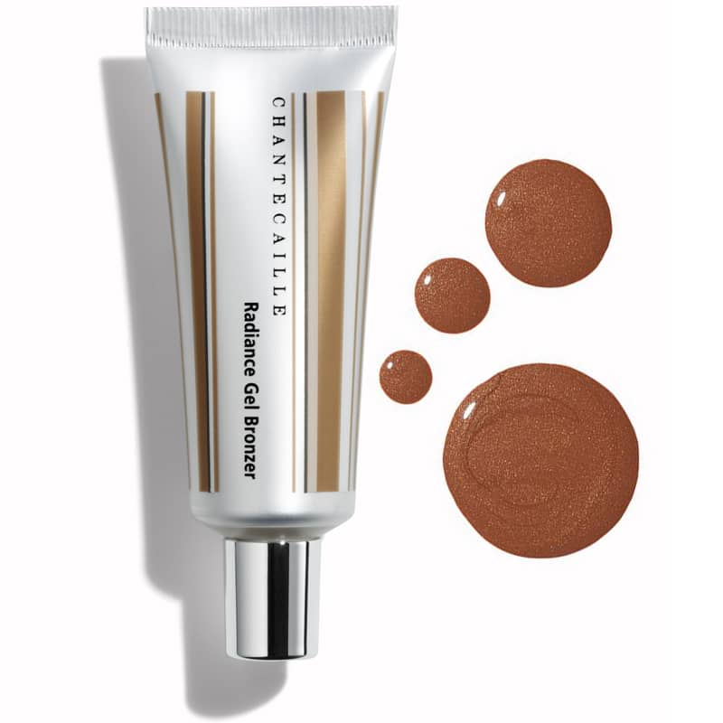 Chantecaille Radiance Gel Bronzer - 30 ml showing tube and swatch of color and texture