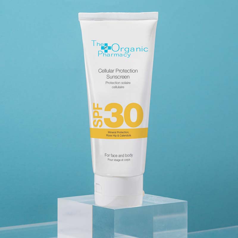 Lifestyle shot of The Organic Pharmacy Cellular Protection Sunscreen SPF 30 (100 ml)