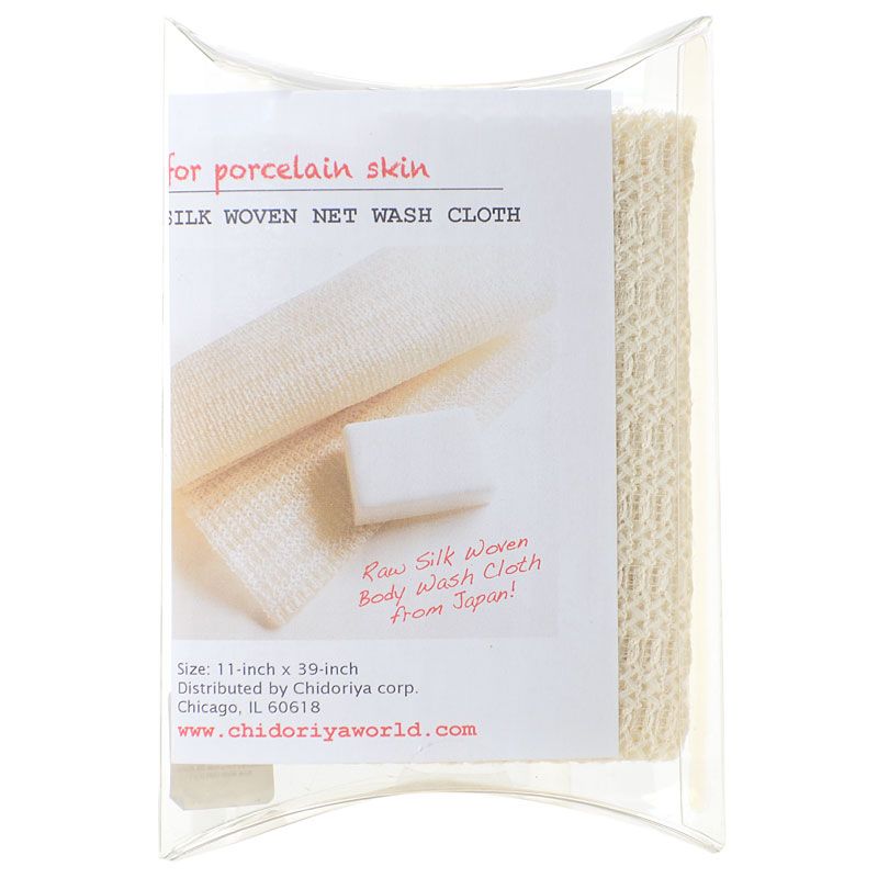 Chidoriya 100% Raw Silk Woven New Wash Cloth (1 pc) packaging