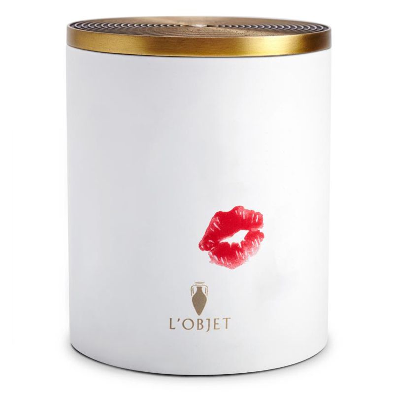 L'Objet Oh Mon Dieu No. 69 Candle showing red lips illustration