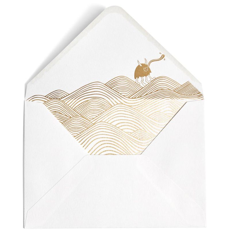 L&#39;Objet Haas Stationery - showing detail on inside of envelopes
