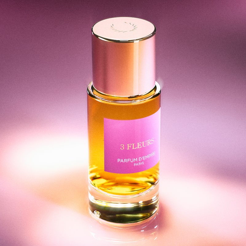 Lifestyle shot of Parfum d'Empire 3 Fleurs Eau de Parfum (50 ml)