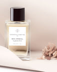 Essential Parfums Bois Imperial Perfume by Quentin Bisch with wood shavings