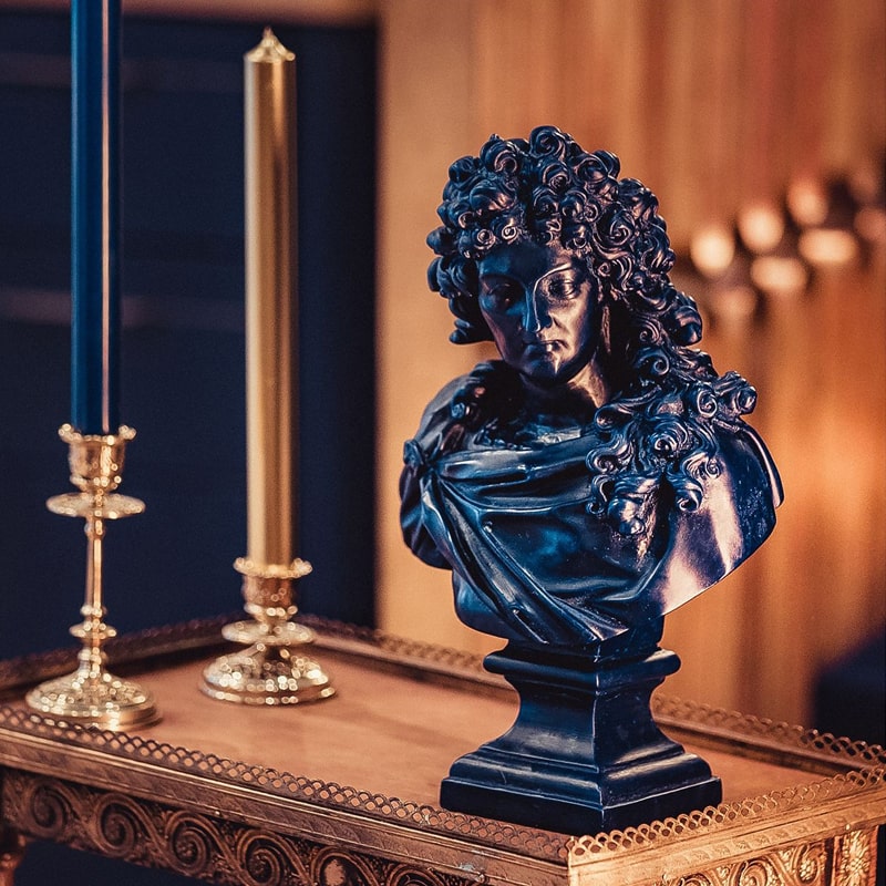 CIRE TRUDON Louis XIV 胸像 オブジェ Trudon Louis XIV Bust - Navy Blue – Beautyhabit