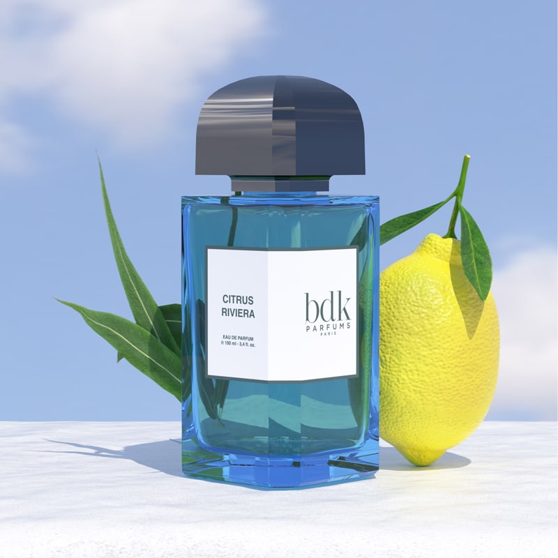 BDK Parfums Citrus Riviera Eau de Parfum pictured with lemon (not included)