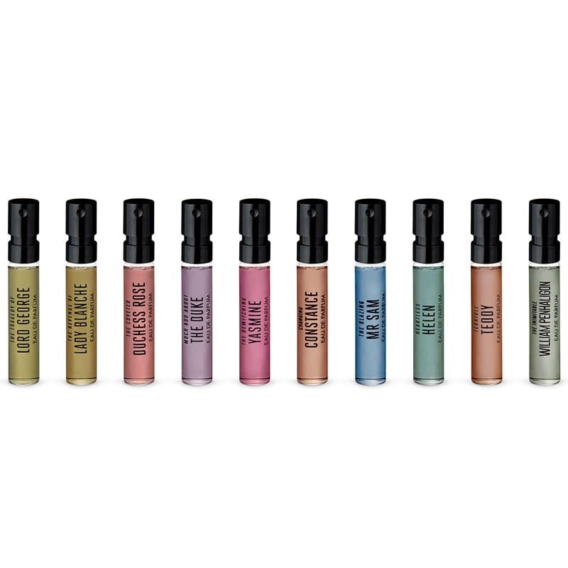 Penhaligon&#39;s Portraits Scent Library showing all 10 scents