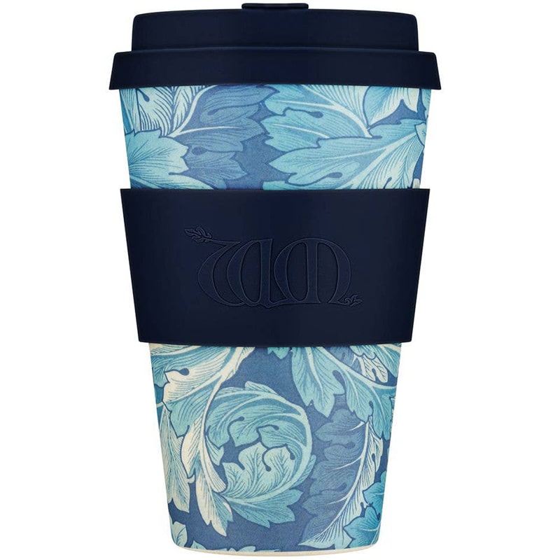 Ecoffee Cup William Morris - Acanthus (14 oz) with sleeve and cap