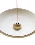 Ume Incense White Onyx Incense Dish shown with incense stick - sold separately