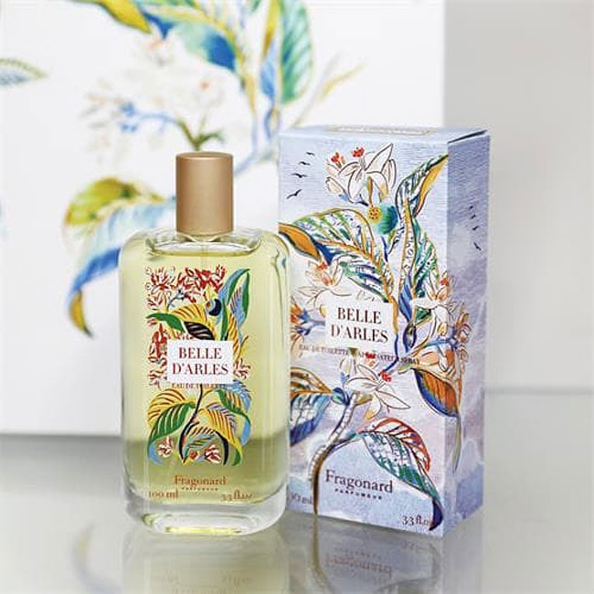 Fragonard Parfumeur Belle d'Arles Eau de Toilette - beauty shot with artwork in background