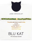 Blu Kat Jade Bracelet on card as received