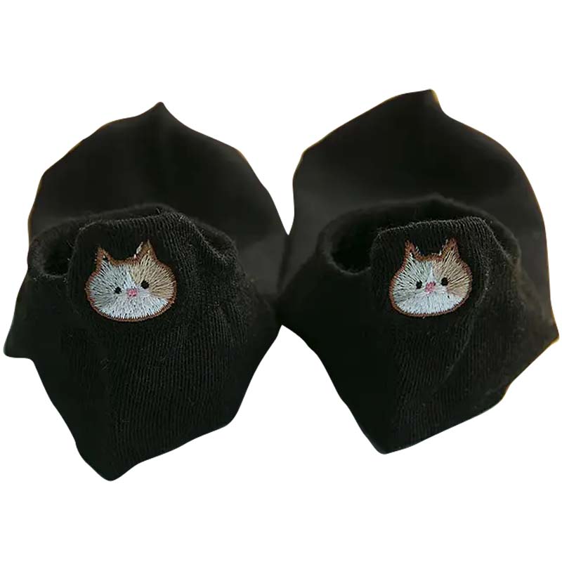 Tites Chaussettes Languette Chat Noir - Cat Socks (1 pr)
