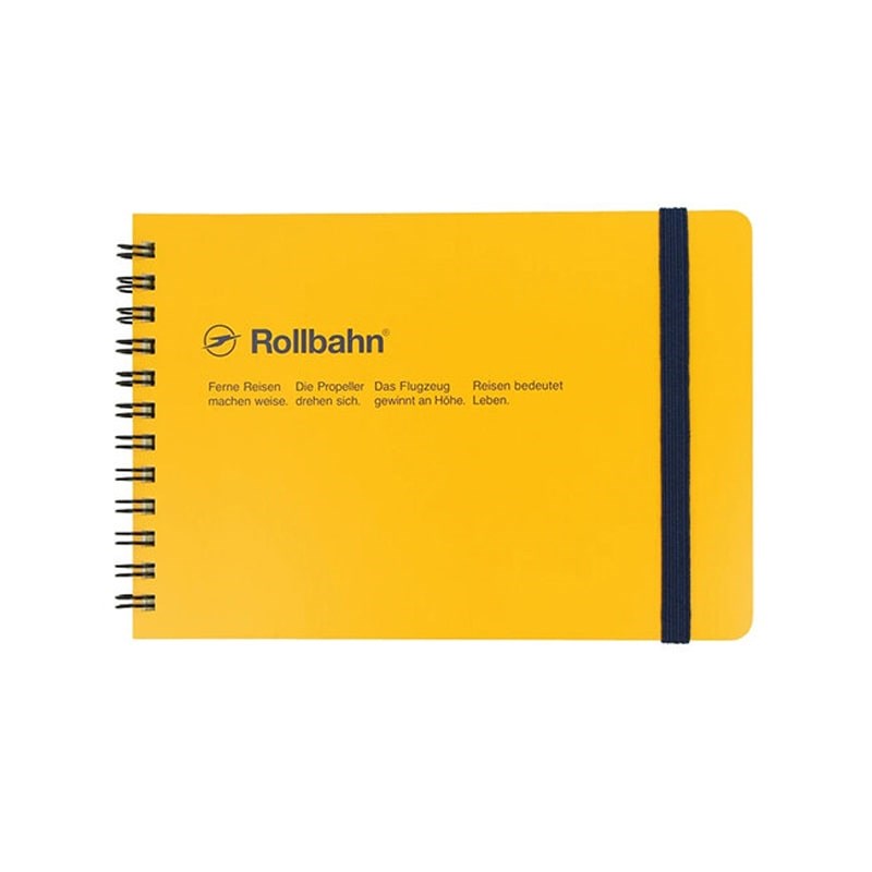 Delfonics Rollbahn Medium Horizontal Spiral Notebook – Yellow (1 pc)