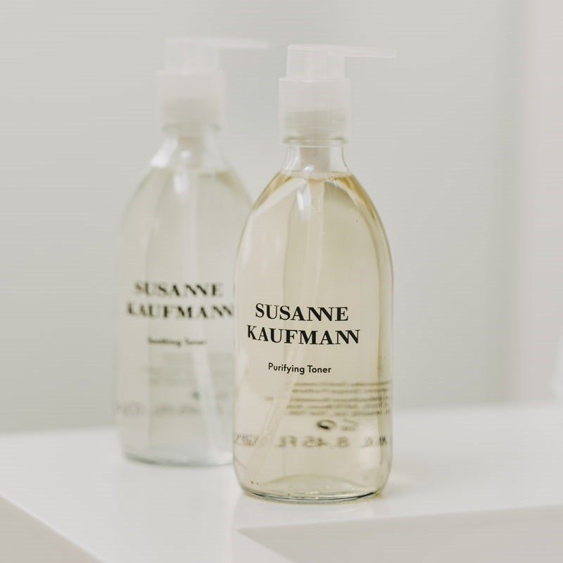 Susanne Kaufmann Purifying Toner beauty shot of two bottles (sold separately)