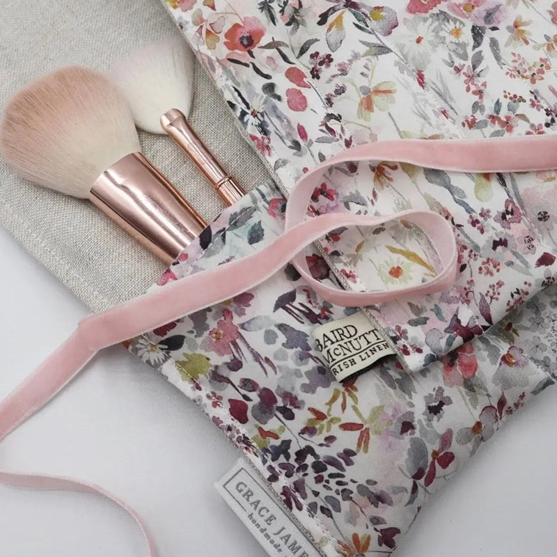 Grace James Liberty London Stella and Irish Linen Makeup Brush Roll –  Beautyhabit