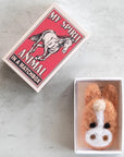 Marvling Bros Ltd Wool Felt Horse Spirit Animal In A Matchbox - Open box