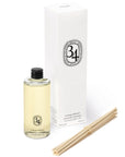 Diptyque 34 Boulevard Saint Germain Reed Diffuser Refill (200 ml) showing box and diffuser reeds