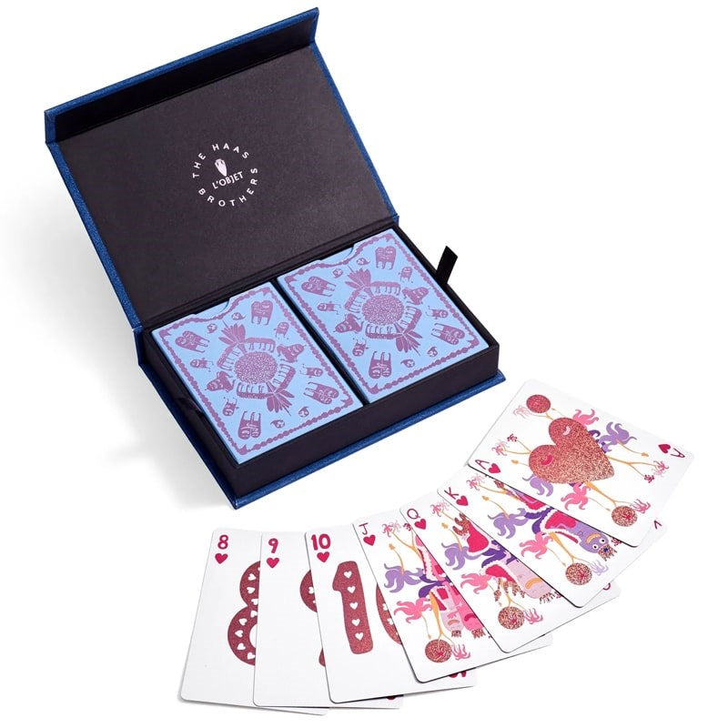 L'Objet Haas Playing Cards - Blue – Beautyhabit