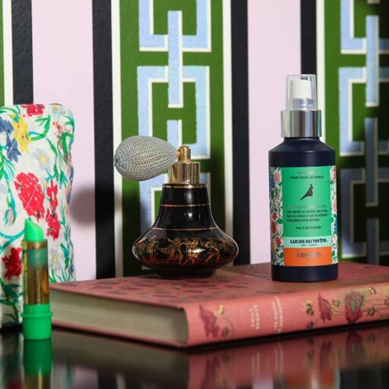 Kerzon Eau Diverse Lucas du Tertre Collab (Musk &amp; Almond Milk) - Beauty shot, product displayed on table