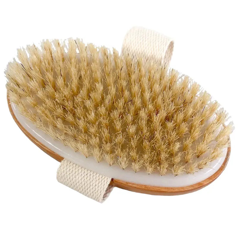 Sava Seasons Bamboo Body & Face Dry Brushing Set - Closeup of product