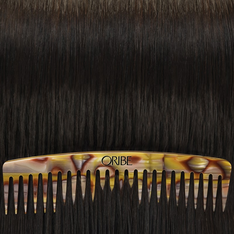 Oribe Italian Resin Wide Tooth Comb - Product shown in models hair